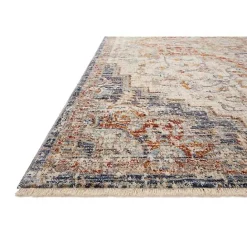 Sale Kirklands Home Ivory and Blue Bergamo Area Rug, 6x9