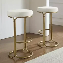 Best Kirklands Home and Gold Carson Counter Stools, Set of 2 Ivory