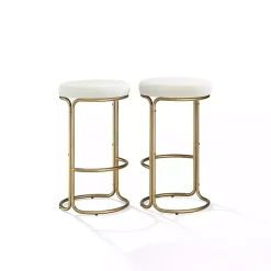 Best Kirklands Home and Gold Carson Counter Stools, Set of 2 Ivory