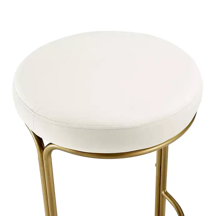Best Kirklands Home and Gold Carson Counter Stools, Set of 2 Ivory