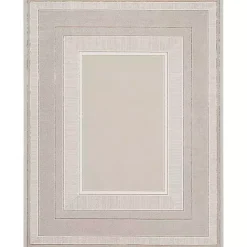 Hot Kirklands Home Ivory and Gold Modern Glam Area Rug, 7x9