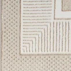 Hot Kirklands Home Ivory and Gold Modern Glam Area Rug, 7x9