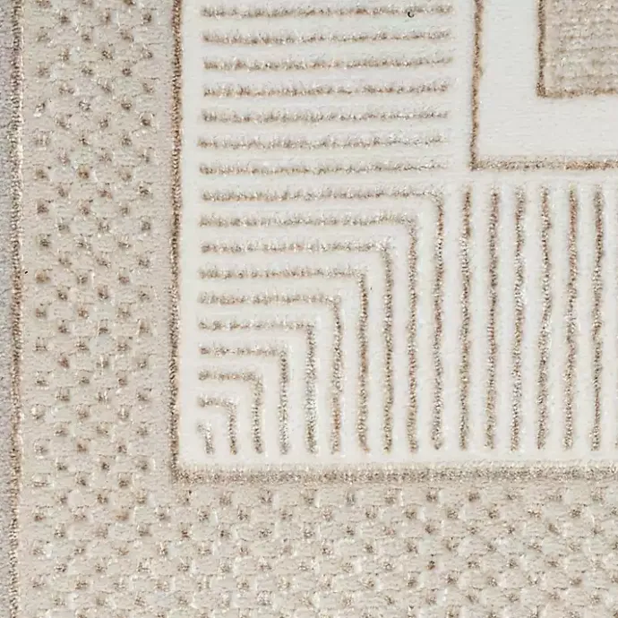 Hot Kirklands Home Ivory and Gold Modern Glam Area Rug, 7x9