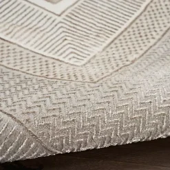 Hot Kirklands Home Ivory and Gold Modern Glam Area Rug, 7x9