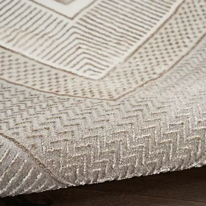 Hot Kirklands Home Ivory and Gold Modern Glam Area Rug, 7x9