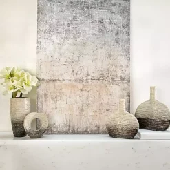 Online Kirklands Home Ivory and Gray Ceramic Ring Sculpture