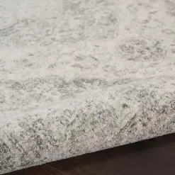 Best Kirklands Home Ivory and Gray Oushak Medallion Runner, 2x7