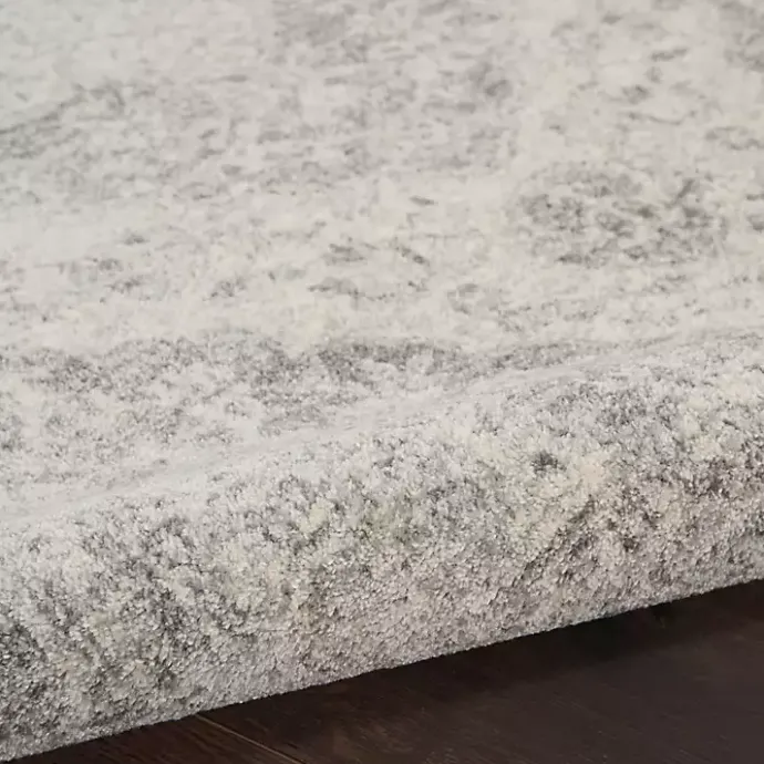 Best Kirklands Home Ivory and Gray Oushak Medallion Runner, 2x7