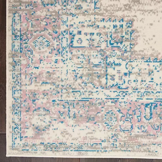 Hot Kirklands Home Ivory and Pink Central Medallion Area Rug, 5x7