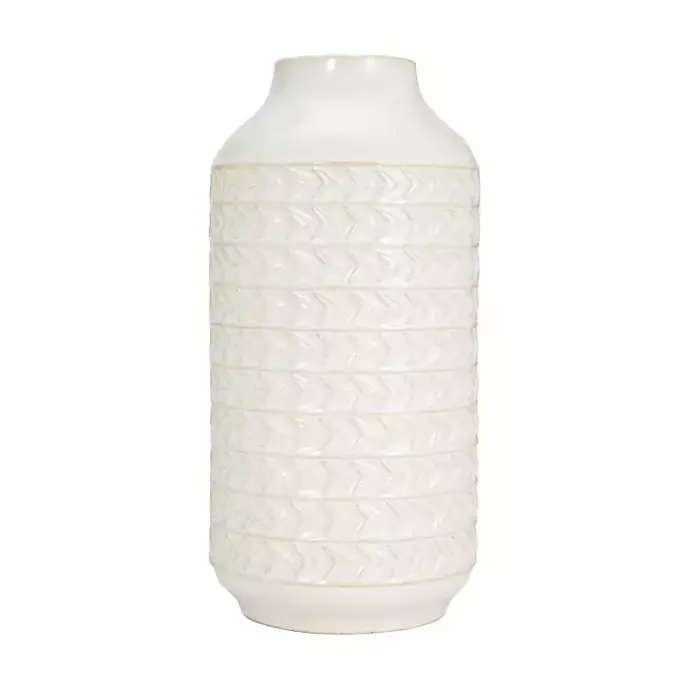 Hot Kirklands Home Ivory Aztec Vase, 13in White