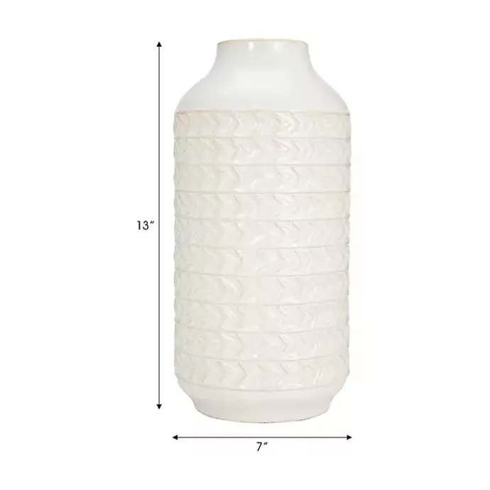 Hot Kirklands Home Ivory Aztec Vase, 13in White