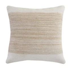 Kirklands Home Ivory Border Natural Close Woven Jute Pillow