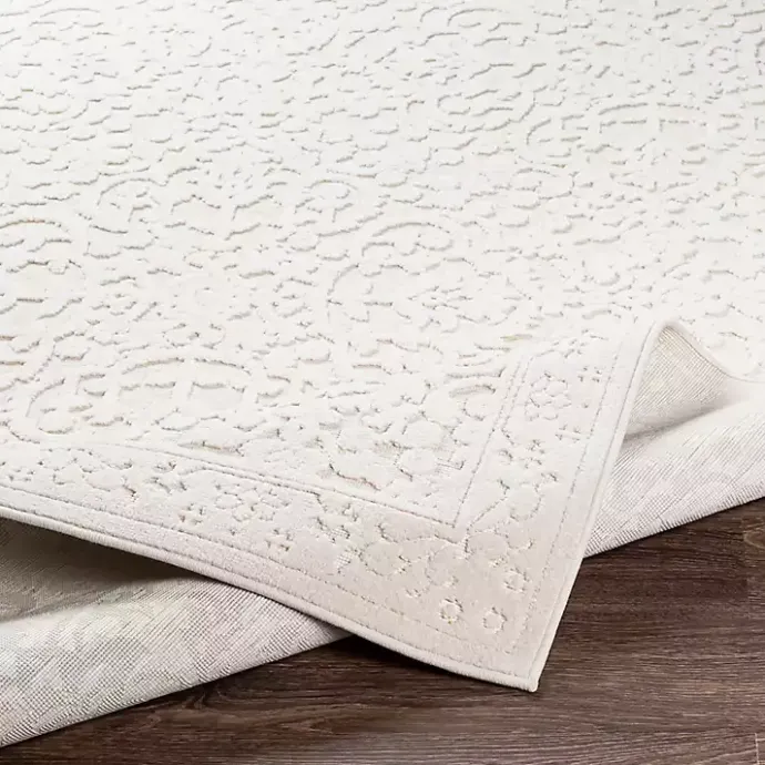 Sale Kirklands Home Ivory Botanical Bohemian Area Rug, 8x10 White