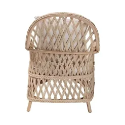 Sale Kirklands Home Braided Rattan Accent Chair Ivory