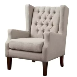 Hot Kirklands Home Button Tufted Accent Chair Ivory