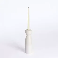New Kirklands Home Ceramic Taper Candle Holder, 10 in. Ivory