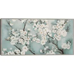 Outlet Kirklands Home Ivory Cherry Blossoms Framed Canvas Art Print