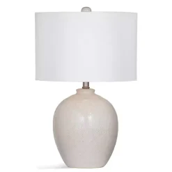 Clearance Kirklands Home Ivory Chevron Ceramic Table Lamp White