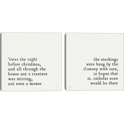 Best Kirklands Home Ivory Christmas Quote Canvas Art Prints, Set of 2