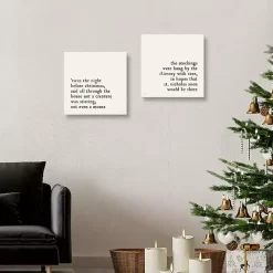 Best Kirklands Home Ivory Christmas Quote Canvas Art Prints, Set of 2