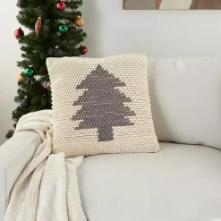 Best Kirklands Home Ivory Christmas Tree Loop Throw Pillow