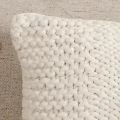 Online Kirklands Home Chunky Knit Lumbar Pillow Ivory