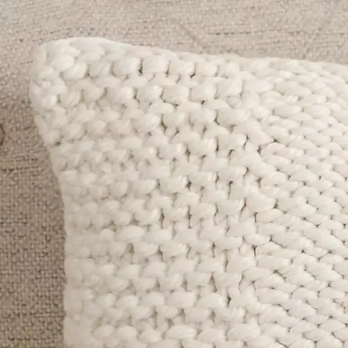 Online Kirklands Home Chunky Knit Lumbar Pillow Ivory