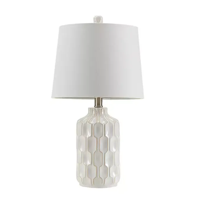 Clearance Kirklands Home Ivory Contour Ceramic Table Lamp White