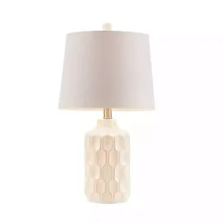 Clearance Kirklands Home Ivory Contour Ceramic Table Lamp White