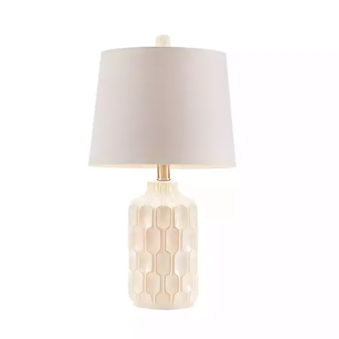 Clearance Kirklands Home Ivory Contour Ceramic Table Lamp White