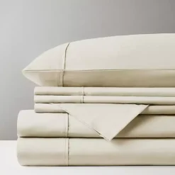Kirklands Home Cotton Blend Sateen 6-pc. King Sheet Set Ivory