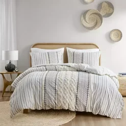 Discount Kirklands Home Cotton Tufted Full/Queen 3-pc. Comforter Set Ivory