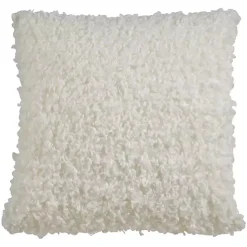 Clearance Kirklands Home Curly Faux Lamb Fur Pillow Ivory
