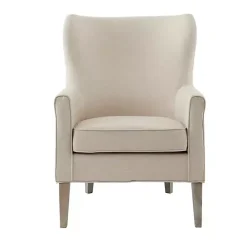 Best Kirklands Home Curved Wingback Accent Chair Ivory