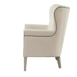 Best Kirklands Home Curved Wingback Accent Chair Ivory