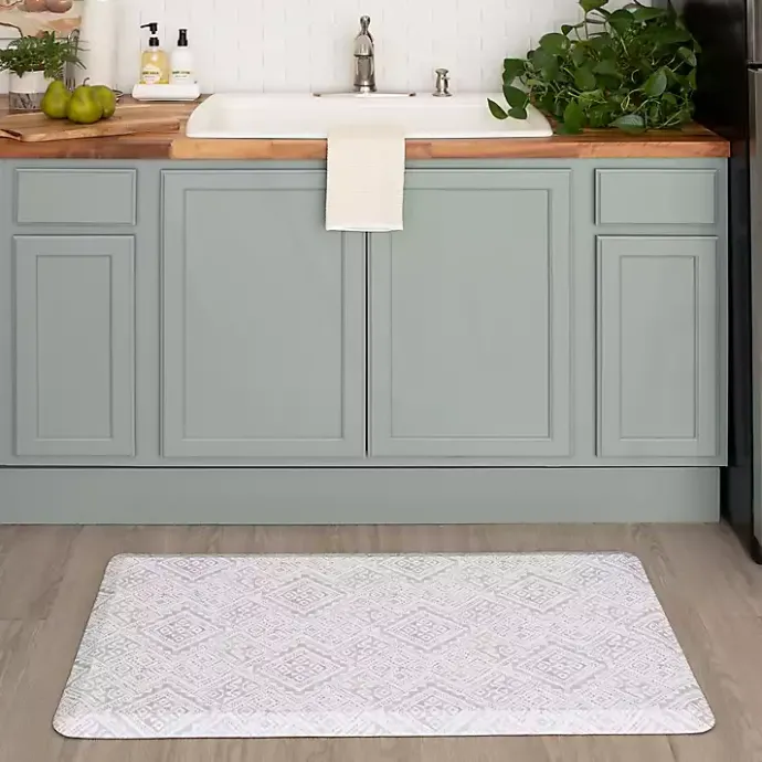 Discount Kirklands Home Cushioned Kitchen Mat Ivory