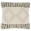 Sale Kirklands Home Ivory Diamond Woven Textured Polyester Pillow
