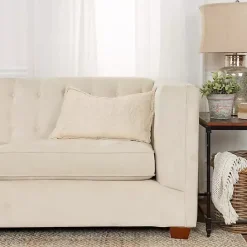 Outlet Kirklands Home Embroidered Botanical Pillow Ivory