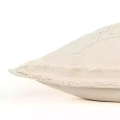 Outlet Kirklands Home Embroidered Botanical Pillow Ivory