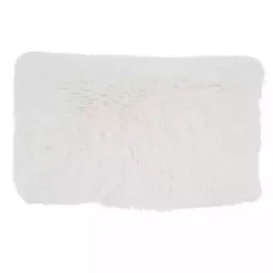 Best Kirklands Home Ivory Faux Fur Fluffy Lumbar Throw Pillow White