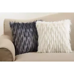 Hot Kirklands Home Faux Fur Polyester Pillow Ivory
