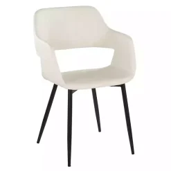 Discount Kirklands Home Faux Leather Marge Dining Chairs, Set of 2 Ivory