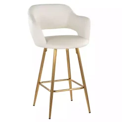 Best Kirklands Home Faux Leather Marge Counter Stools, Set of 2 Ivory