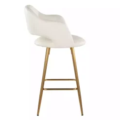 Best Kirklands Home Faux Leather Marge Counter Stools, Set of 2 Ivory