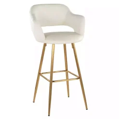Online Kirklands Home Faux Leather Marge Bar Stools, Set of 2 Ivory