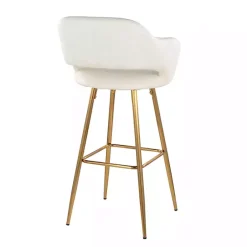 Online Kirklands Home Faux Leather Marge Bar Stools, Set of 2 Ivory