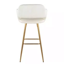 Online Kirklands Home Faux Leather Marge Bar Stools, Set of 2 Ivory