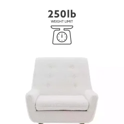 Outlet Kirklands Home Ivory Faux Sherpa Tufted Accent Chair White