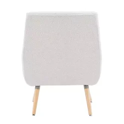 Outlet Kirklands Home Ivory Faux Sherpa Tufted Accent Chair White