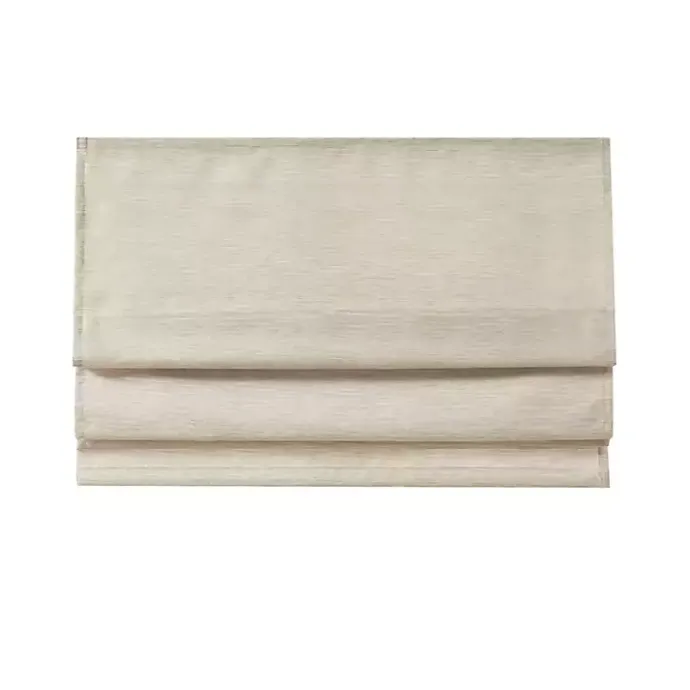 Best Kirklands Home Faux Silk Room Darkening Roman Shade, 27 in. Ivory